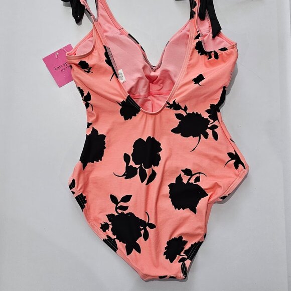 Kate Spade New York Printed Bow-Strap One-Piece Swimsuit - Picture 9 of 11